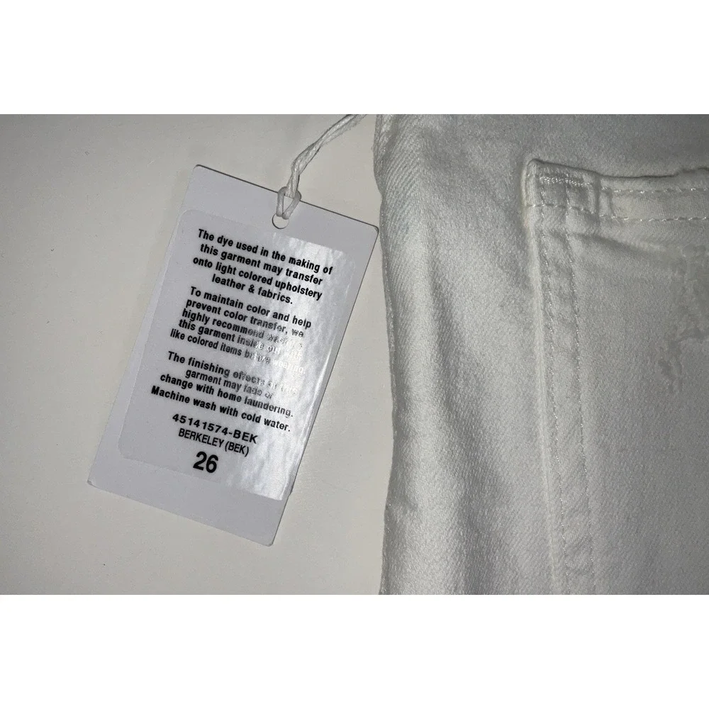 NWT Women's Joe's Jeans The Lover Mid‎ Rise Baggy Shorts Distressed White 28X3.5